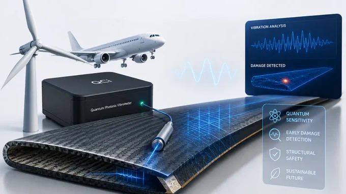 Quantum Vibrations: How Photonic Sensing at QCi and TU Delft Is Revolutionizing Structural Safety

Microscopic flaws concealed deep inside composite materials frequently make the difference between a successful flight and a disastrous failure in the high-stakes fields of aircraft and renewable energy. The capacity to “see” beneath the surface has evolved from a scientific curiosity to a requirement for sustainable development and public safety as the world’s infrastructure ages and increasingly relies on intricate, lightweight materials.

A groundbreaking collaboration between Quantum Computing Inc. (QCi) and TU Delft is lead efforts to advance quantum-enhanced sensing for structural health monitoring (SHM). The Quantum Photonic Vibrometer (QPV), a device proponents believe could preserve our infrastructure by identifying problems before they are apparent to the human eye or conventional sensors, is at the center of this partnership.