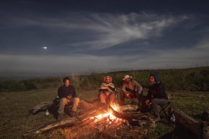 Gael and friends at Mutumba Campsite.