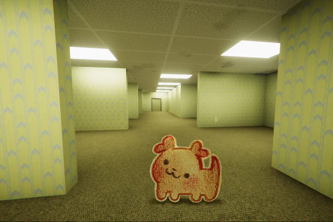 Basil (puppy) lost in the backrooms 