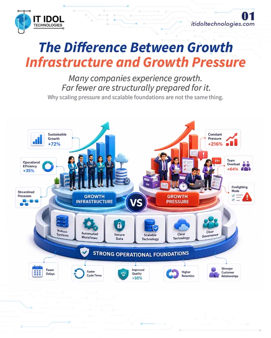 The Difference Between Growth Infrastructure and Growth Pressure | IT IDOL Technologies