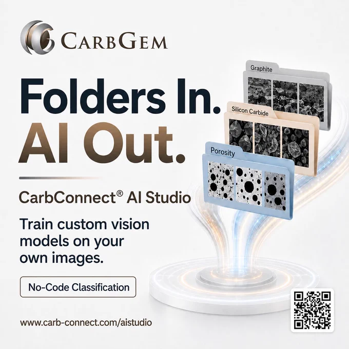 Folders in. AI out. 🔬
Build a custom image classifier in CarbConnect® AI Studio with zero code — just sort your images into folders, upload, and train. Folder name = class name.
Classification is now generally available. 🧵👇