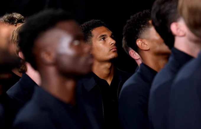 Jarell Quansah during the squad photoshoot