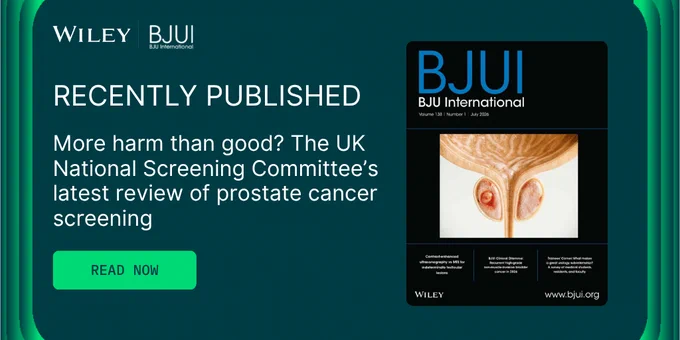 Recently Published - More harm than good? The UK National Screening Committee's latest review of prostate cancer screening - Read Now