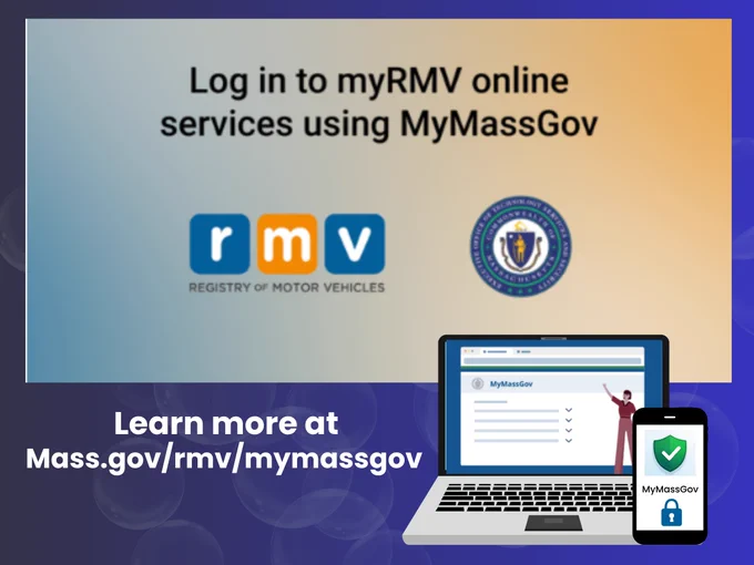 Access Massachusetts Registry of Motor Vehicles services online by logging in via the MyMassGov platform.