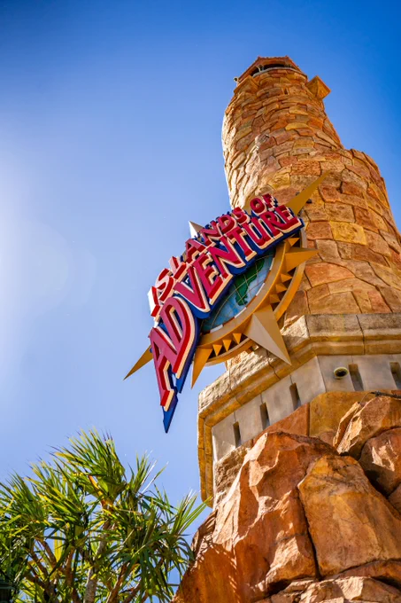 Photo of the Islands of Adventure lighthouse.