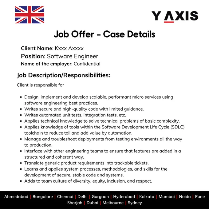 A Software Engineer role. A UK employer. A virtual interview. And a job offer secured through Y-Axis. 🇬🇧