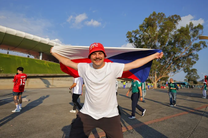 A photo of a Czechia fan.