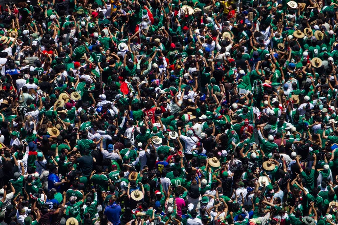A photo of Mexico fans.