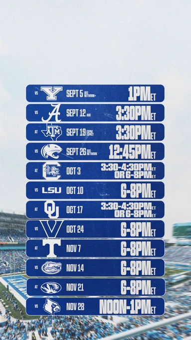 Phone wallpaper version of the 2026 schedule. 