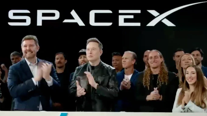 Musk celebrates SpaceX's IPO.