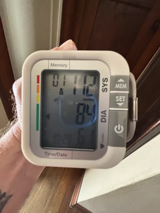 Blood pressure after exercising at almost 63