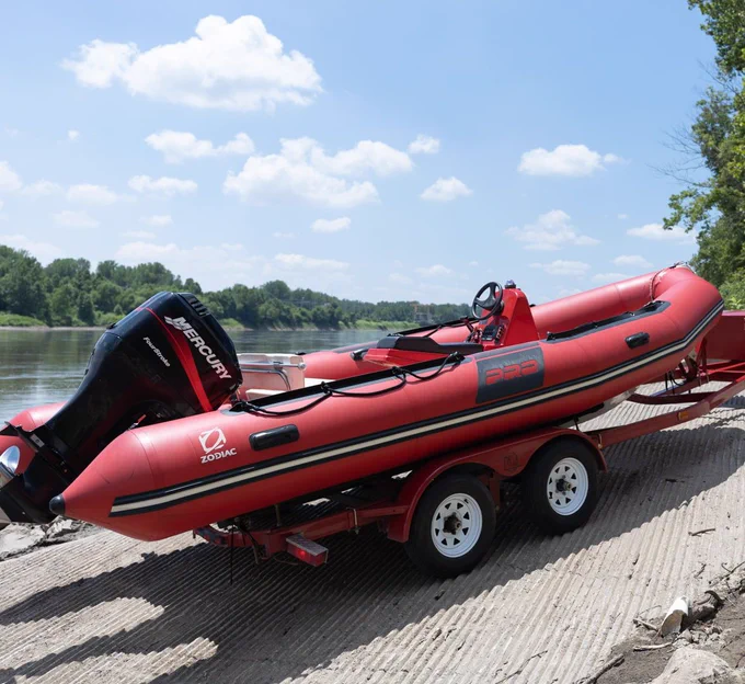 The Fire District is filled with different bodies of water making water rescue a priority for response capabilities. The largest being the Missouri River. Utilizing the English Landing Park Boat ramp Boat 61 is able to make quick access to the river. The fire district is responsible for water rescues along the river from Riverside to the Leavenworth Bridge.  