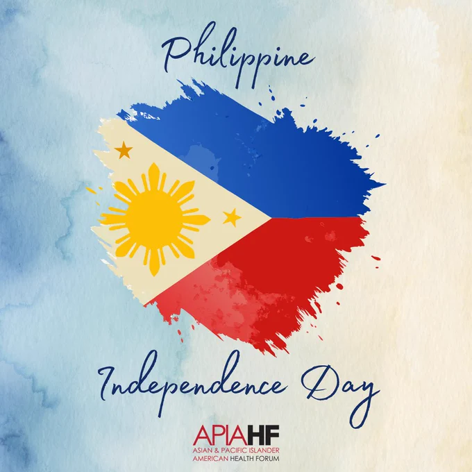 Graphic of the Philippines flag, celebrating Philippine Independence Day.