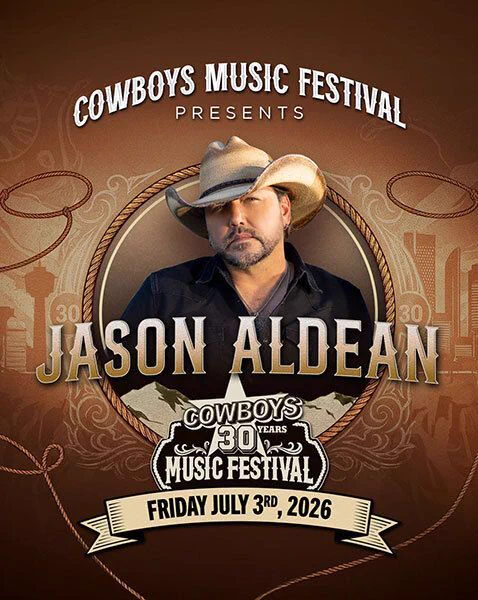 The volume is about to go way up at Cowboys Music Festival 2026. Jason Aldean is bringing his powerhouse country sound to Canada for a night that promises huge singalongs, unforgettable moments, and festival energy at its absolute peak. Who's ready for this? 🤠🔥🇨🇦
