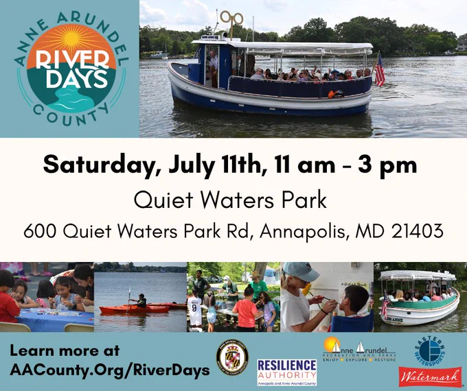 A graphic from Anne Arundel County promoting the second River Days Festival on July 11, 2026. 