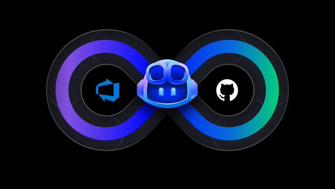spot art with the VS Code, Octo Cat logo, and GitHub Copilot Loco.