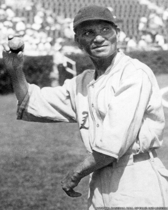 Black and white portrait of Sol White holding a baseball in his right hand. (National Baseball Hall of Fame and Museum)