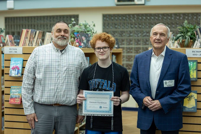 Mr. Salamone, Emmett, and Jim Stoffel