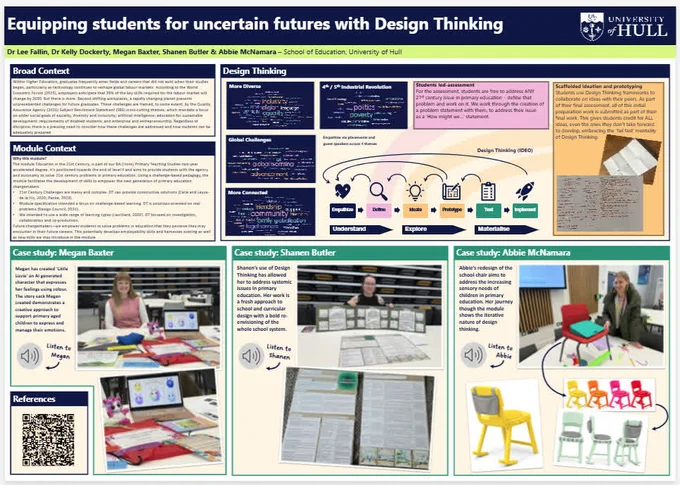 Equipping students for uncertain futures with Design Thinking poster