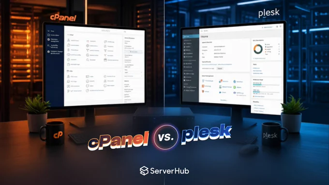 #ServerHub presents its Comparison Post for June 2026 titled "cPanel vs. Plesk".
