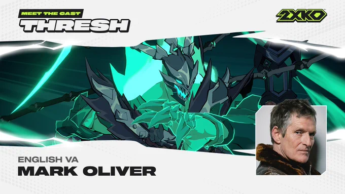 Mark Oliver is the English voice actor for Thresh.