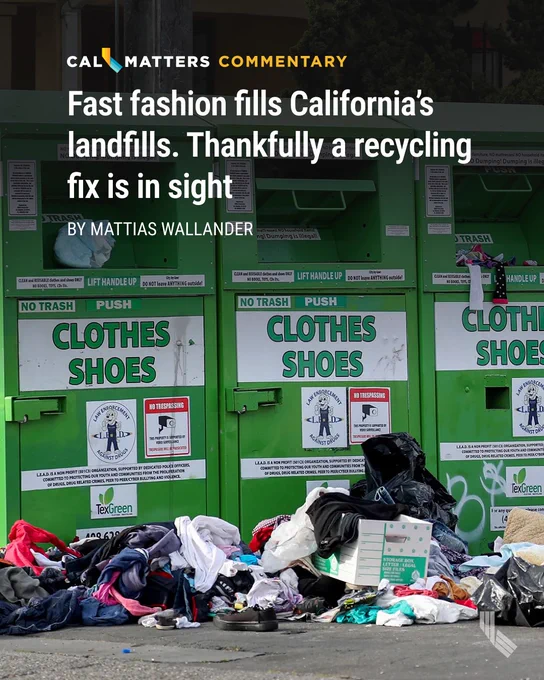 People sort through clothes left near donation boxes in Oakland on April 15, 2020. Photo by Jane Tyska, Digital First Media/East Bay Times via Getty Images