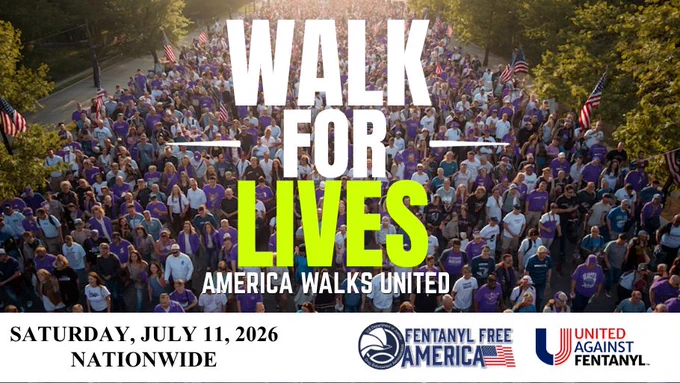 Walk For Lives info banner for July 11 nationwide