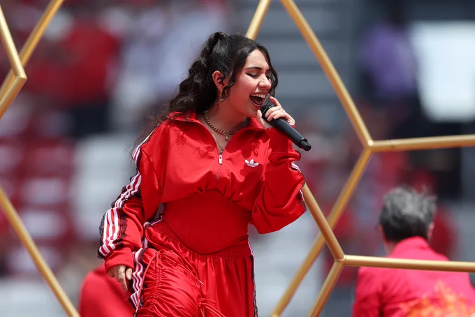 Alessia Cara performs during the opening ceremony at Toronto Stadium.