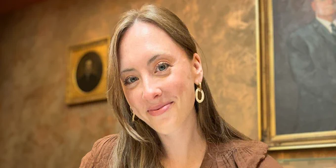 Jennie Sekanics of University of Iowa's English department in the College of Liberal Arts and Sciences (CLAS) located in Iowa City.