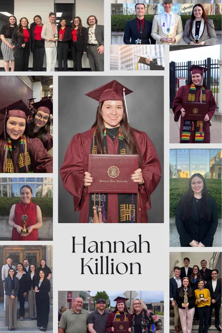 Pictured is Hannah Killion in cap and gown
