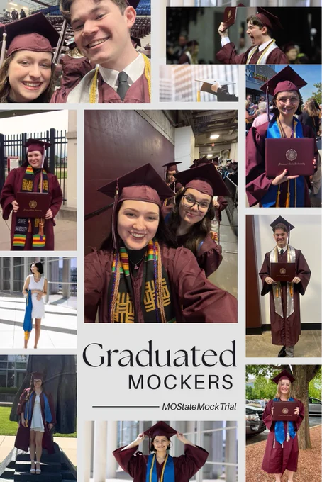 Pictures is six of our team members who graduated in cap and gown