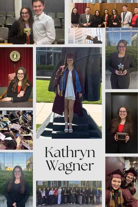 Pictured is Kathryn Wagner in cap and gown