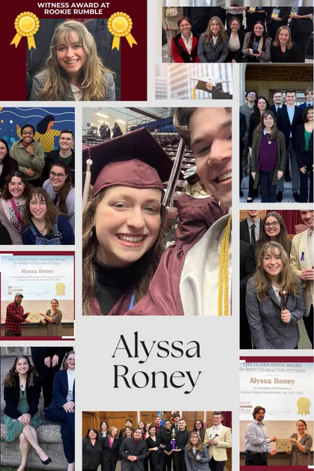 Pictured is Alyssa Roney in cap and gown