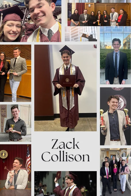 Pictured is Zack Collison in cap and gown