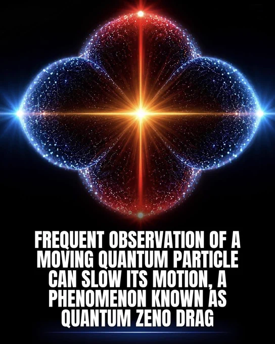 ⚠️ WHAT IF WATCHING SOMETHING COULD FREEZE IT? 

Quantum physics reveals a bizarre phenomenon called the **Quantum Zeno Effect**. Scientists found that repeatedly observing a quantum particle can slow its motion or even prevent it from changing state.

In the quantum world, observation doesn't just reveal reality—it can influence it. The more closely you watch, the stranger things become.

Source:
Misra, B., & Sudarshan, E. C. G. *The Zeno's Paradox in Quantum Theory*. Journal of Mathematical Physics.