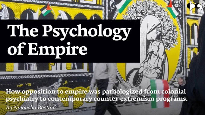 The Psychology of Empire 

How opposition to empire was pathologized from colonial psychiatry to contemporary counter-extremism programs. 

Image: Fatima Joumaa/The Public Source 