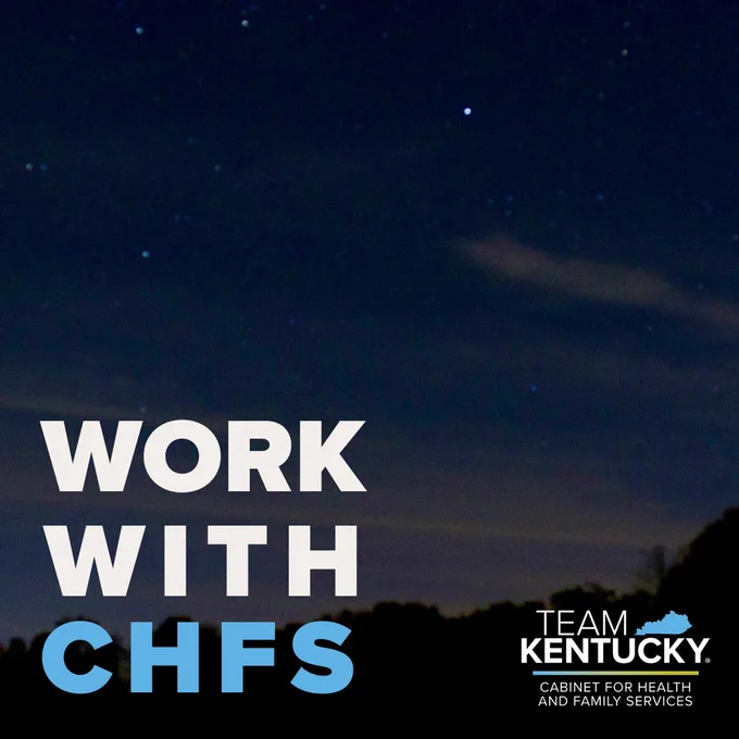 a nighttime sky over Kentucky with a star shining brightly

Work With CHFS

The Team Kentucky Cabinet for Health and Family Services logo