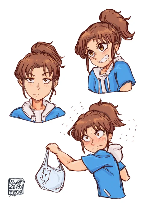 screenshot redraw of Nagumo Midori from the anime CITY