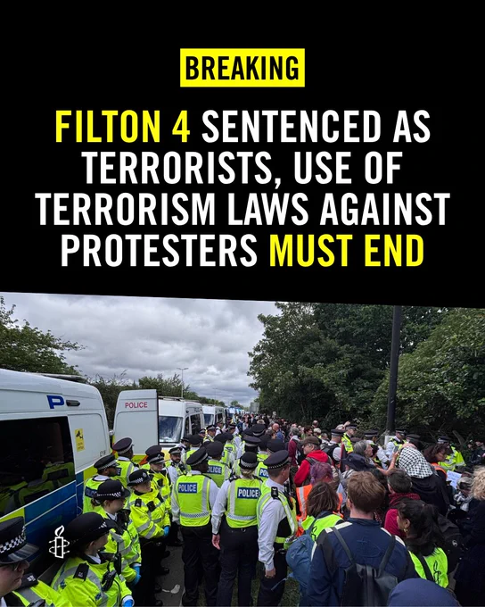 Filton 4 sentenced as terrorists, use of terrorism laws against protesters must end