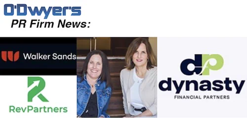 Walker Sands acquires RevPartners, a revenue operations (RevOps) and GTM engineering firm... FoodMix Marketing Communications, a B2B and B2C full-service food and beverage marketing agency, transitions its ownership to Sara Hagen and Nadine Baarstad... Dynasty Financial Partners launches Dynasty Consulting Group, which will focus on helping RIAs accelerate growth and create enterprise value.