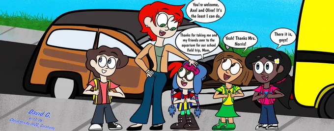 Description:

Madison had just arrived at the Binwood Aquarium to drop off Axel and his friends for their big school field trip there.