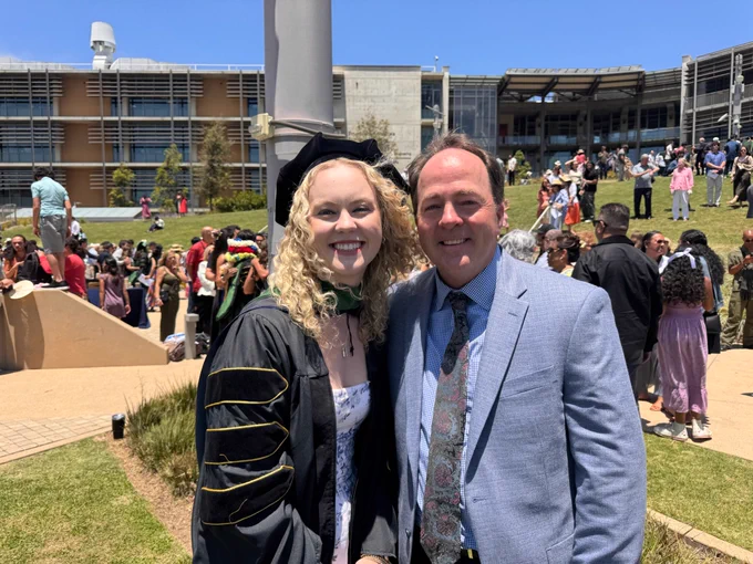 Bryan Clary and a medical school graduate