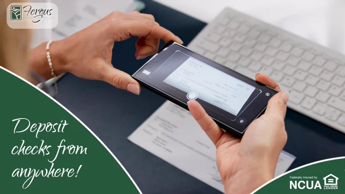 Got a check to deposit? 📥

📲 With the Fergus FCU Mobile App, you can deposit checks right from your phone in just a few taps—no extra branch trip needed.

Submit the permission form online, then deposit checks anytime, anywhere! 

Visit the link in our bio to fill out the form.