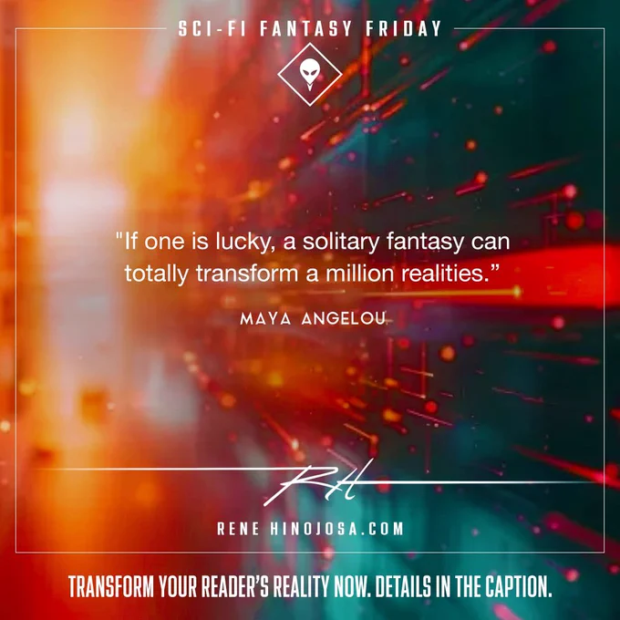 Sci Fi Fantasy Friday

A single spark of imagination has the power to reshape how readers perceive their lives.

✍️: Create a magical law restricted to an isolated city, completely reshaping its citizens' daily survival.

#FantasyCommunity #AmWritingFantasy #CreativeWriting