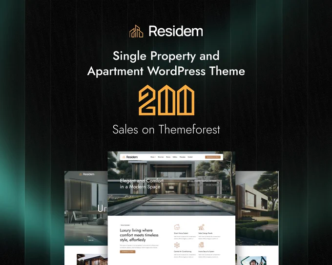 Residem - Single Property and Apartment WordPress Theme