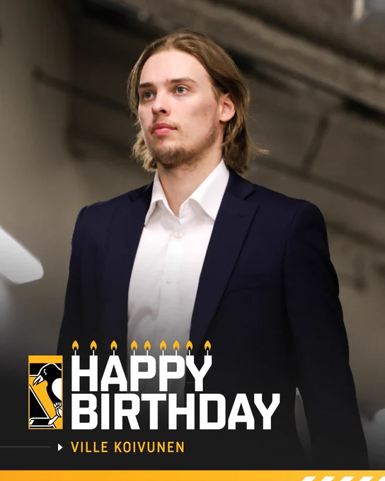 Photo of Ville Koivunen and text that reads: "Happy Birthday Ville Koivunen"
