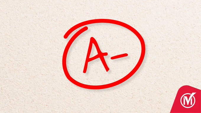 A minus letter grade.