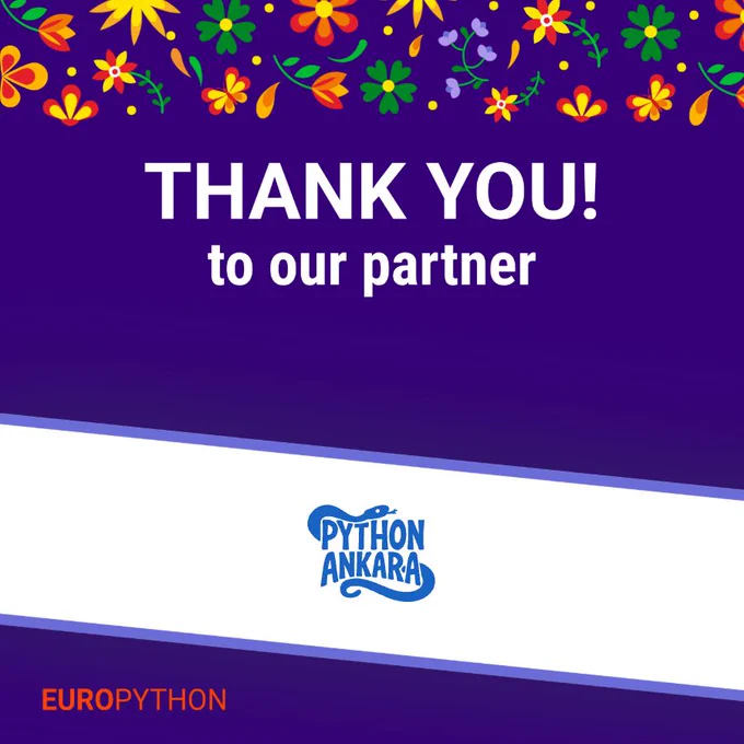 Partner announcement for EuroPython 2026 conference: Python Ankara