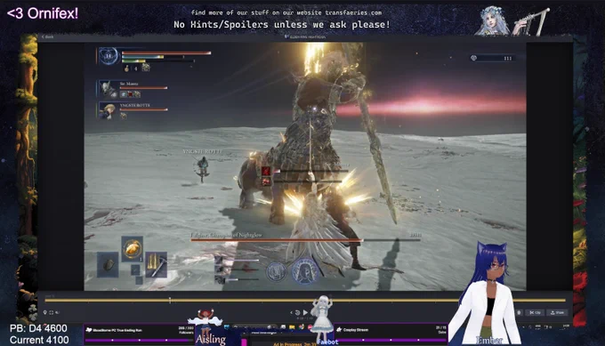 Stream Screenshot watching a clip of the doll calling lightning upon Fulghor the Champion of Nightglow