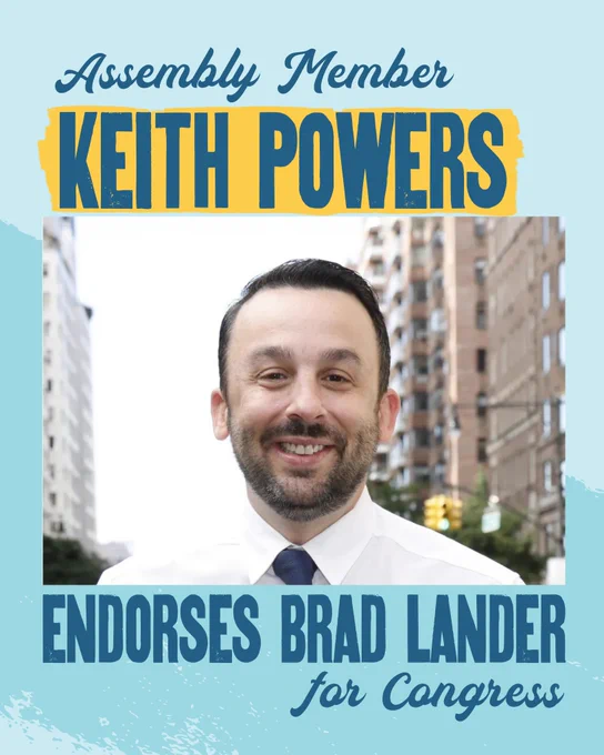 Assembly Member Keith Powers endorses Brad Lander for Congress